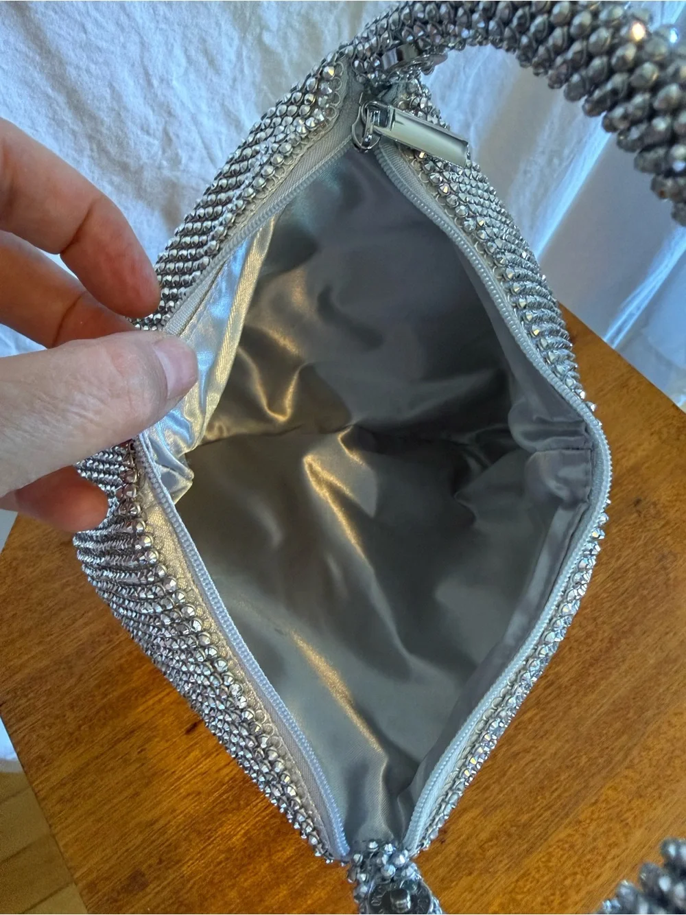 Jessica McClintock glittering crystal
